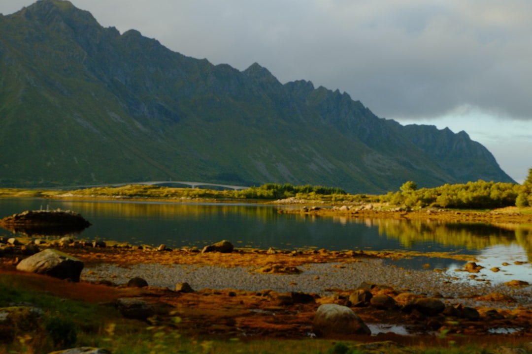 Fjord norvégien avec ses eaux vertes encadrées de montagnes enneigées