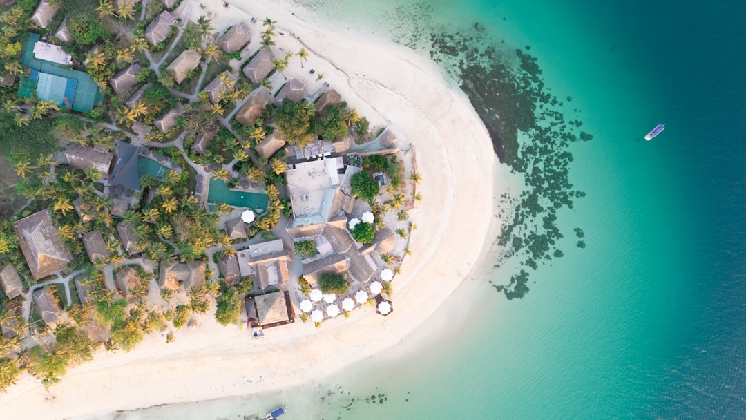 Plage tropicale bordée de palmiers et d'une mer turquoise, décor d'un séjour tout compris